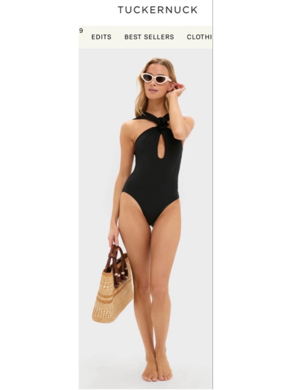 Nwt Maygel Coronel Black Sole One Piece Swimsuit One Size S/M/L — image 5 of 8